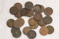 LOT OF (24) INDIAN HEAD PENNIES