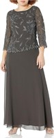 6S Women's Beaded Top Long Dress Slate/Mercury