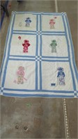 APPLIQUE LITTLE DUTCH BOY QUILT (41" X 63")