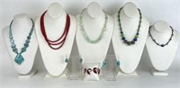 Sterling Jewelry w/ Stone Style Beads & More