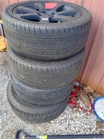 4 nissan rims tires are not useable probably