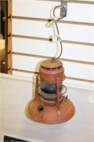VINTAGE RR LANTERN WITH RED GLASS