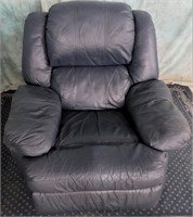 NAVY BLUE LEATHER TRENDS RECLINER