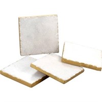$68.97 (2Pk (8 count) ) Square White Marble/Gold
