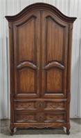 (D) Wooden Armoire Chest (approx 35" x 17" x 69")