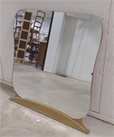 (AH) Dresser Top Wood Framed Mirror. 36" x 37".
