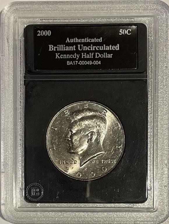 US Certified BU 2000P Kennedy Half Dollar