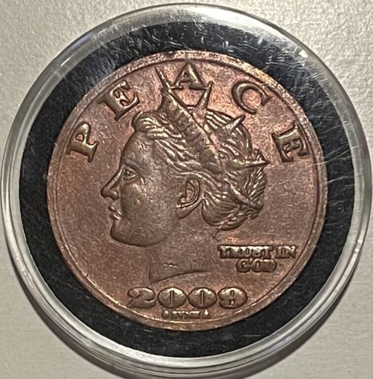2009 Copper NORFED PEACE $1