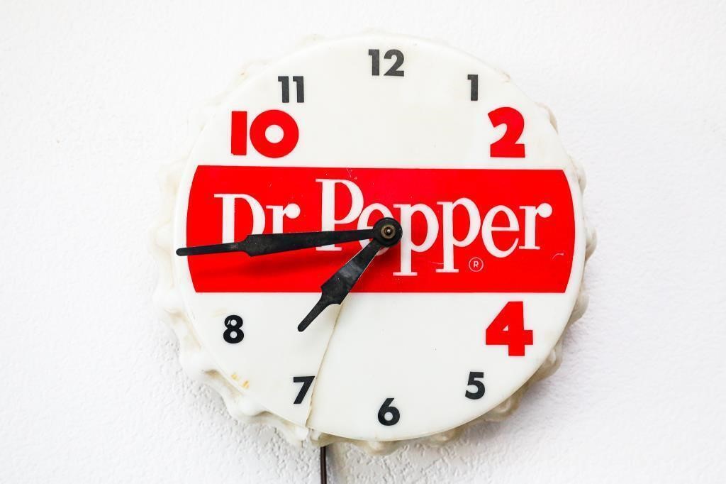 Dr. Pepper Light Up Plastic Wall Clock