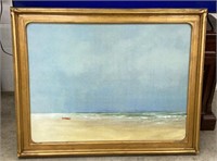 Large 48x27" Framed beside the Sea by A.Sogno