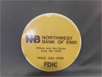 15" Round Acrylic Northwest Bank of Enid Sign