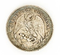 Coin 1902 8 Reales Mexico Libertad Silver Coin-EF