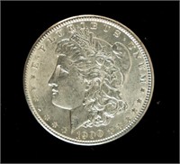 Coin 1900-P Morgan Silver Dollar- AU