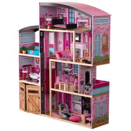 KidKraft Shimmer Mansion Wooden Dollhouse with 30