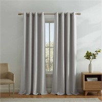 2-Pk Blackout Curtain Panel, Light Grey