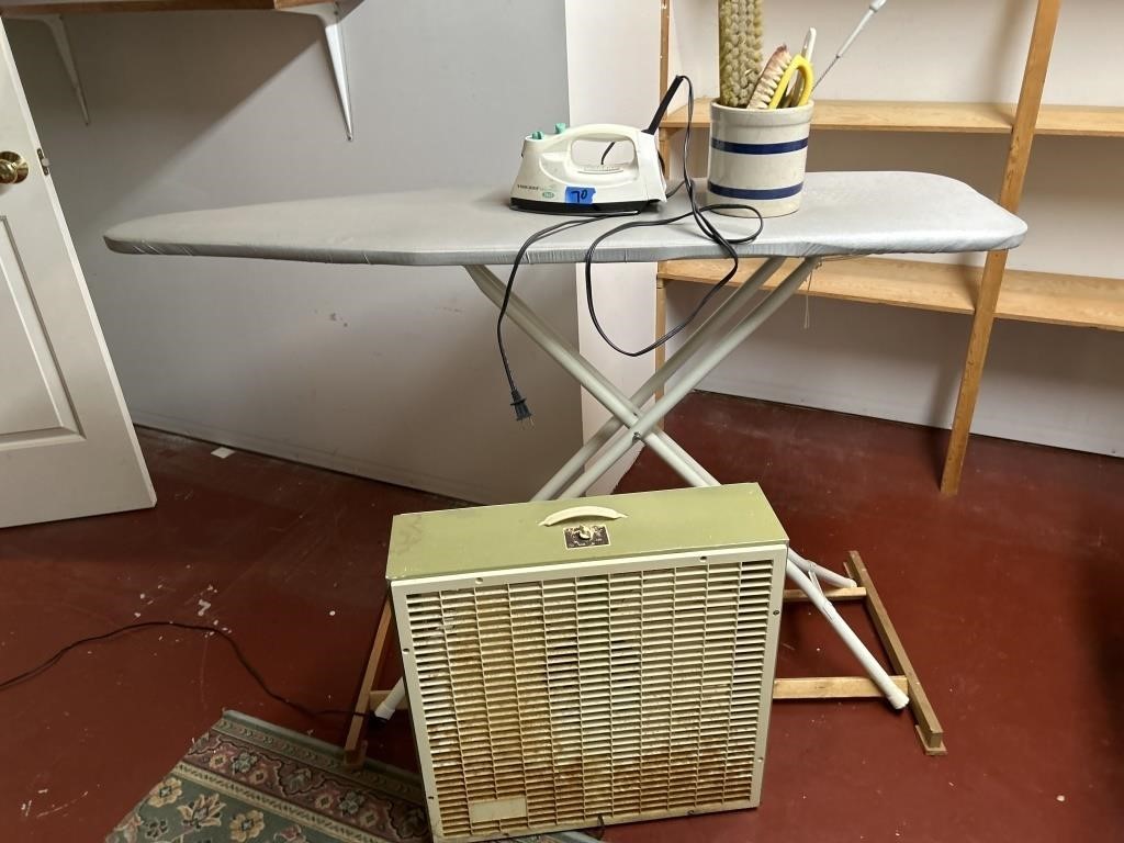 Fan iron ironing board and miscellaneous cleaning
