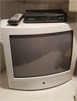 GE 13" television, RCA channel box, remote