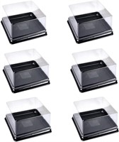 50-PCS MEIDI MINI CAKE PLASTIC BOXES W/ COVERS