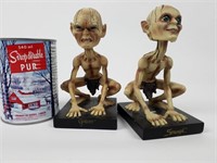 2 Figurines sur base: Gollum et Smeagol