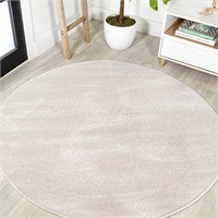 JONATHAN Y SEU100D-6R Haze 6' Round Ivory Rug