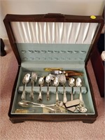 silverplated Mixed Cutlery & Chest
