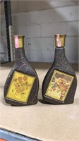 Set of two vintage liquor bottles