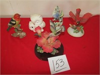 5-BIRD FIGURINES