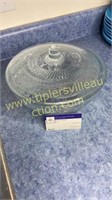 Glass covered serving dish