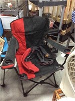 Red and black camping chair