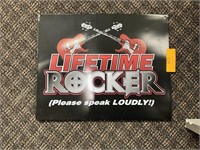 15’’x 12’’ Lifetime Rocker tin sign