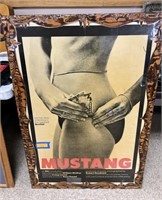 Vintage 31’’x 46’’ Mustang laminated movie poster