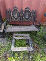 Cast Two Seater bench and stool