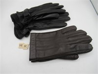 2 PAIRS OF MEN'S LEATHER GLOVES - LOOK NEW