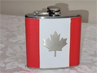 STAINLESS 6 OZ CANADIAN FLASK 3.75" X 1" X 4"