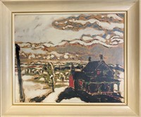 INTERESTING DAVID MILNE SILK SCREEN PRINT - HOUSE