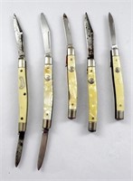 (4) IMPERIAL (1) FRONTIER POCKET KNIVES