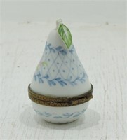 Limoges trinket box in the form of a pear