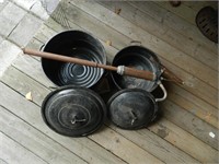 VINTAGE CANNING POTS AND PUMP