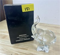 Crystal Swedish Elephant Figurine
