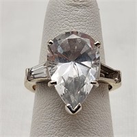 14K White Gold Ring Spinels