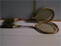 4 Rawlings badminton racquets