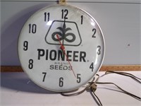 Pioneer Seeds Clock, glass front