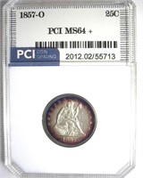 1857-O Quarter PCI MS64+ LISTS $15000