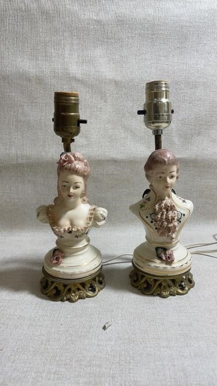 Set of Antique Porcelain Victorian figurine t
