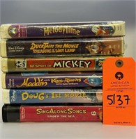 Various Walt Disney VHS Clamshell Tapes