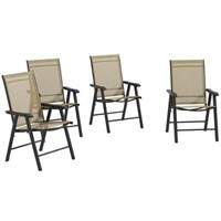 $150  Outsunny Set of 4 Patio Folding Chairs