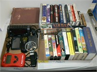 HARD-BACK BOOKS, VHS TAPES, ANTIQUE "SHEPP'S