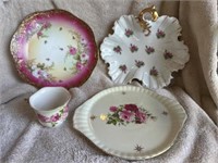 Decorative Floral Plate Set