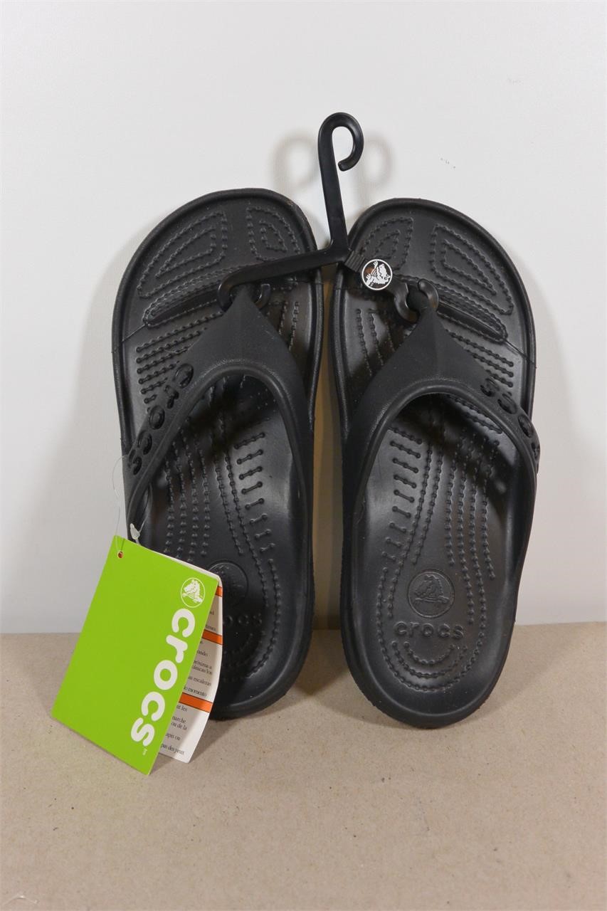 CROC BAYA FLIP BLACK M SIZE 4 WM SIZE 6 *NEW*