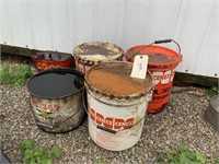 3 OLD CENEX OIL CANS AND A COOP CAN